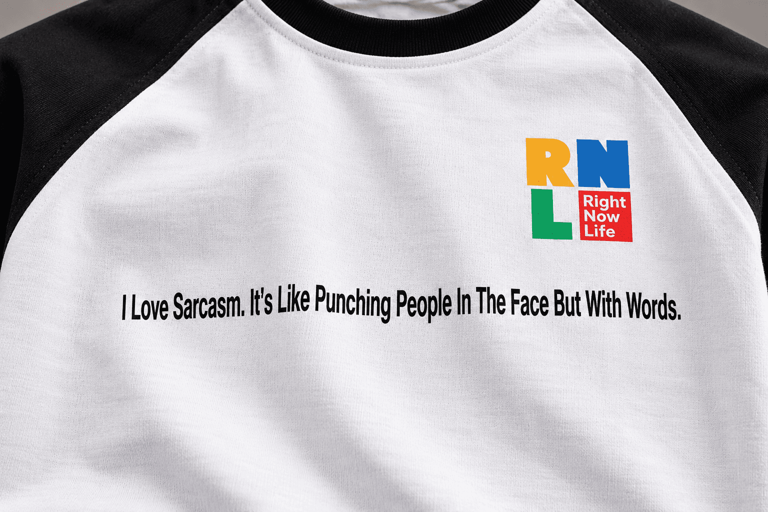 Close-up of the Design 07 sarcasm print